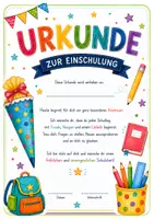 Vorschau - Mal- und Bastelvorlagen - Freebie Urkunde Einschulung | Design mit Lesezeichen, Geschenkanhängern & Mini-Karten | Schulanfang, erster Schultag - Seite 2