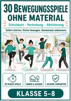 Vorschau - Arbeitsblätter - Bewegungspausen & Aktivierung: 30 Spiele für Klasse 5-8 - Deckblatt