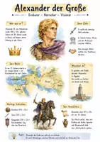 Vorschau - Arbeitsblätter - Lernposter + Arbeitsblätter zum Thema "Alexander der Große" + Lösung & MP3 + Mindmap + Infografik - Deckblatt