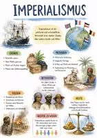 Vorschau - Arbeitsblätter - Lernposter + Arbeitsblätter zum Thema "Imperialismus" + Lösung & Fragen & MP3 + Mindmap + Infografik - Deckblatt