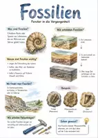 Vorschau - Arbeitsblätter - Lernplakat + Arbeitsblatt "Fossilien" + Onlineübung & MP3 + Mindmap + Infografik - Deckblatt