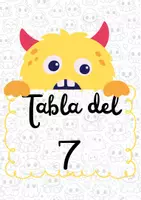 Vista previa - Hojas de trabajo - Monstrutablas: Tabla del 7 - Portada