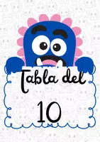 Vista previa - Hojas de trabajo - Mosntrutablas: Tabla del 10 - Portada