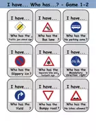 Vorschau - Mal- und Bastelvorlagen - I have... Who has...? (Verkehrsschilder / Verkehrszeichen / Traffic signs ) Ich habe... wer hat...? - Englisch - Seite 2