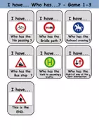 Vorschau - Mal- und Bastelvorlagen - I have... Who has...? (Verkehrsschilder / Verkehrszeichen / Traffic signs ) Ich habe... wer hat...? - Englisch - Seite 3