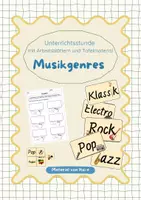 Vorschau - Arbeitsblätter - Musikgenres | AB, Tafelmaterial und Memoryspiel - Deckblatt
