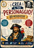 anteprima - Esercizi - Crea il tuo personaggio! 20 infografiche per la scrittura - Pagina di copertina