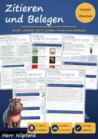 Vorschau - Arbeitsblätter - Sachtextanalyse: Zitieren und Belegen (Deutsch, Oberstufe) - Deckblatt