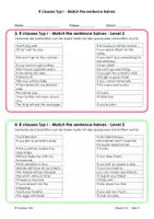 Vorschau - Arbeitsblätter - If Sätze / if clauses Typ 1 - Match the sentence halves Übungen mit Lösungen - PDF und Docx - Seite 3