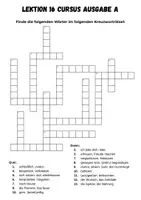 Vorschau - Spiele - Kreuzworträtsel: Vokabeln Lektion 16 Cursus A (Latein) - Seite 1