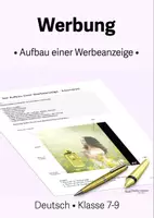 Vorschau - Arbeitsblätter - Aufbau einer Werbeanzeige • Arbeitsblatt - Deckblatt