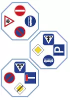 Vorschau - Spiele - Find the twin: Verkehrsschilder / Verkehrszeichen / Traffic signs - Englisch Spiel Game - Seite 3