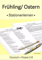 Vorschau - Unterrichtsreihen - Frühling und Ostern • Stationenlernen • Klasse 5-8 - Deckblatt