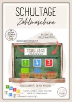 Vorschau - Mal- und Bastelvorlagen - Schultagezählmaschine - Deckblatt