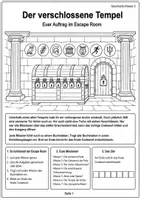 Vorschau - Arbeitsblätter - Antikes Griechenland Escape Room - Seite 1
