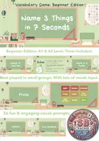 Vorschau - Spiele - Name 3 Things in 7 Seconds (Vocab Game) - Beginner Edition (Schulstart) - Deckblatt