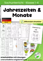 Vorschau - Arbeitsblätter - Jahreszeiten & Monate – Arbeitsblätter für den Sachunterricht | Grundschule & Volksschule | Klasse 1–4 - Seite 1
