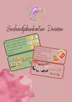 Vorschau - Stationenlernen - Karten Division Sachaufgaben - Deckblatt