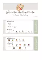 Vorschau - Aufgabenkarten - Bildbetrachtung Fächer Kunst - Seite 1