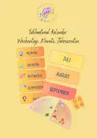 Vorschau - Präsentationen/Tafelbilder - Tafelmaterial Kalender mit Wochentagen, Datumskarten und Jahreszeiten - Deckblatt
