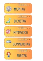 Vorschau - Präsentationen/Tafelbilder - Tafelmaterial Kalender mit Wochentagen, Datumskarten und Jahreszeiten - Seite 2