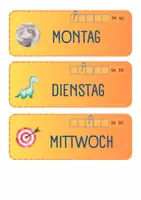 Vorschau - Präsentationen/Tafelbilder - Tafelmaterial Kalender mit Wochentagen, Datumskarten und Jahreszeiten - Seite 3