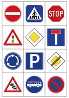 Vorschau - Arbeitsblätter - Vokabelkarten / Vocabulary cards: Verkehrsschilder / Verkehrszeichen / Traffic signs - Lesen & Schreiben (Englisch) - Seite 3
