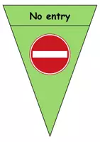 Vorschau - Arbeitsblätter - Verkehrsschilder / Verkehrszeichen / Traffic signs : Pennants Banner - Für Girlande oder Kette (Deko) - Englisch - Seite 2