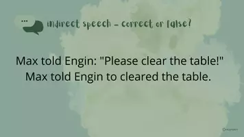 Vorschau - Präsentationen/Tafelbilder - Warm Up Quiz: Indirect/Reported Speech - correct or false? - Seite 2