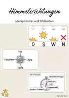 Vorschau - Arbeitsblätter - Materialpaket Himmelsrichtungen/ Orientierung/ vom Bild zur Karte - Seite 1