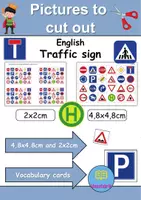 Vorschau - Mal- und Bastelvorlagen - Vokabelbilder: Verkehrsschilder / Verkehrszeichen / Traffic signs - Bildkarten Englisch - Deckblatt
