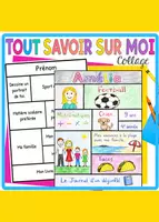 Aperçu - Feuilles d'exercices - Tout savoir sur moi - activité rentrée - Page de couverture