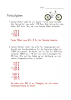 Vorschau - Arbeitsblätter - 6 x Textaufgaben Wiederholung schriftliche Rechenverfahren Klasse 5 - Homeschooling - Seite 2