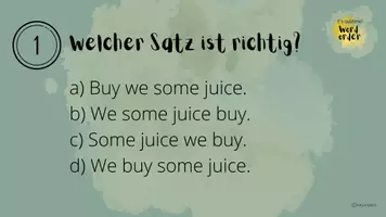 Vorschau - Präsentationen/Tafelbilder - Word order - Quiz - Präsentationsfolien - Beginners - Seite 2
