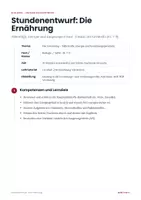 Vorschau - Stundenentwürfe - Ernährung & Verdauung Biologie Lernheft Kl. 7-9 PLUS Stundenentwurf - Deckblatt