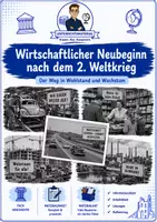 Vorschau - Arbeitsblätter - Nachkriegszeit - wirtschaftlicher Neubeginn - BRD und DDR - Deckblatt
