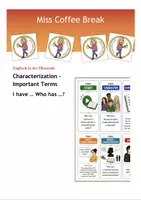 Vorschau - selbst erstellte Schriftarten - Characterization - Important Terms (I have... Who has...? EF-Q2) - Deckblatt