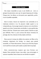 Aperçu - Feuilles d'exercices - Notre classe est une famille - lecture activités - Page 1