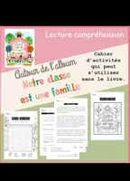 Aperçu - Feuilles d'exercices - Notre classe est une famille - lecture activités - Page de couverture