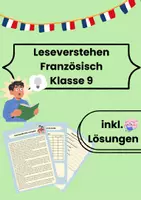 Vorschau - Arbeitsblätter - Leseverstehen Französisch Klasse 9 - Deckblatt
