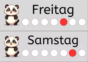 Vorschau - Präsentationen/Tafelbilder - Pandaklasse Kalender Tafelmaterial Grundschule - Seite 3