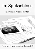 Vorschau - Arbeitsblätter - Im Spukschloss • 6 kreative Arbeitsblätter • Klasse 6-8 - Deckblatt