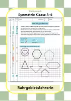 Vorschau - Arbeitsblätter - Symmetrie Klasse 3-4 Mathe - Deckblatt