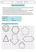 Vorschau - Arbeitsblätter - Symmetrie Klasse 3-4 Mathe - Seite 1