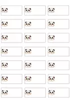 Vorschau - Poster - Pandaklasse Namensschilder Sticker Grundschule - Seite 1