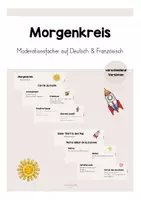 Vorschau - Merkblätter - Morgenkreis Moderationsfächer auf Deutsch & Französisch - Deckblatt