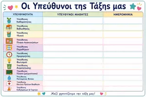 Προεπισκόπηση - Φύλλα εργασίας - Οι Υπεύθυνοι της Τάξης μας - Σελίδα 2