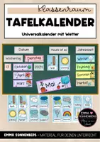 Vorschau - Präsentationen/Tafelbilder - Universalkalender mit Wetter, Tafelkalender, Dauerkalender - Deckblatt