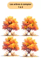 Aperçu - Feuilles d'exercices - Les arbres à compter de 1 à 10 - Page 2