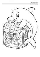 Vorschau - Mal- und Bastelvorlagen - Delfinklasse - Ausmalbilder (Klassentier) - Seite 3